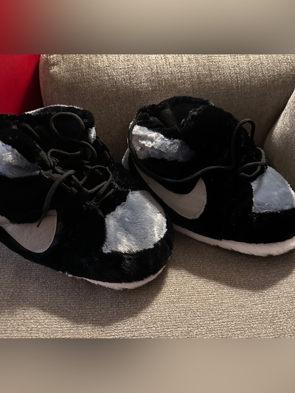 Sneaker Slippers Black white gray Panda Dunks unisex one size fits all